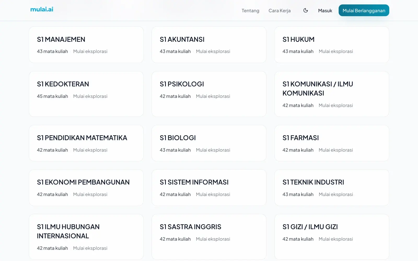 Katalog Program Studi Terintegrasi